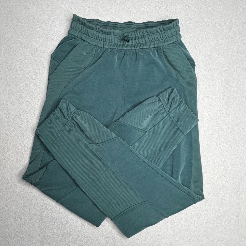 Lululemon Brushed Softstreme Ribbed High-Rise Jogger•Green Jasper - Picture 7 of 16